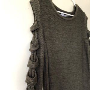 Stitches and Stripes Olive Green Sweater